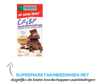 Damhert Chocolade melk crisp tagatose aanbieding