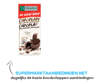 Damhert Chocolade tablet cappuccino suikervrij aanbieding