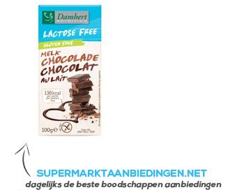 Damhert Melkchocolade lactosevrij aanbieding