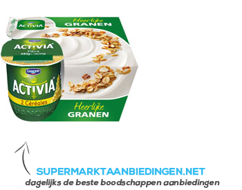 Danone Activia yoghurt granen aanbieding