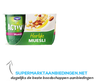 Danone Activia yoghurt muesli aanbieding