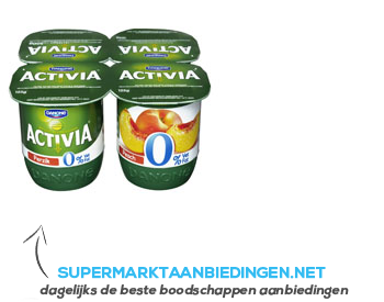 Danone Activia yoghurt perzik 0% aanbieding