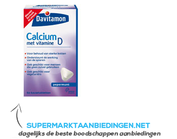 Davitamon Calcium vitamine D mint tabletten aanbieding