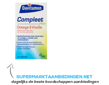 Davitamon Compleet plus omega 3 visolie aanbieding