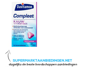 Davitamon Kauwvitamines compleet bosvruchten aanbieding