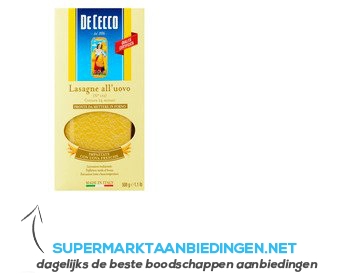 De Cecco Lasagne all’uovo aanbieding