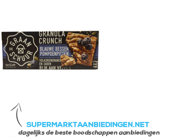 De Graanschuur Granola crunch blauwe bessen aanbieding