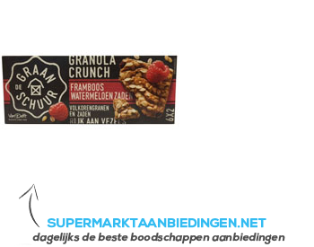 De Graanschuur Granola crunch framboos aanbieding