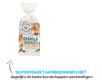 De Graanschuur Granola koekies rozijn en mango aanbieding