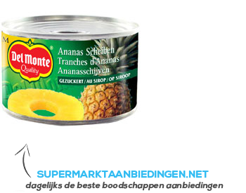 Del Monte Ananasschijven op siroop aanbieding