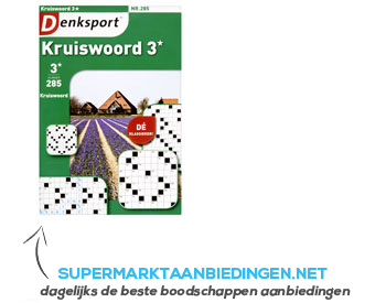 Denksport 3* Kruiswoordpuzzels aanbieding