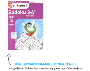 Denksport Sudoku kampioen aanbieding