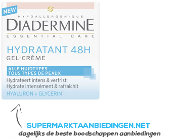 Diadermine Hydratent 48h essential gel-creme aanbieding