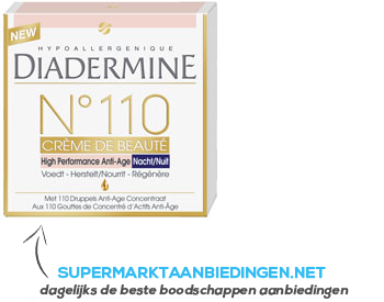 Diadermine No 110 crème de beauté nacht aanbieding