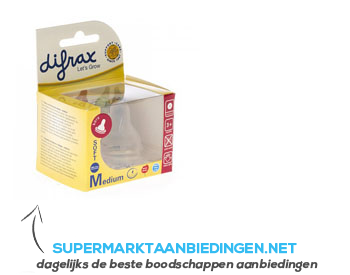 Difrax Flesspeen soft medium kers aanbieding