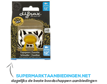 Difrax Fopspeen naturel 12 maanden special aanbieding