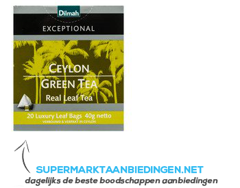 Dilmah Ceylon green tea 1-kops aanbieding