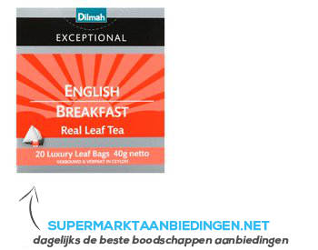 Dilmah English breakfast tea 1-kops aanbieding