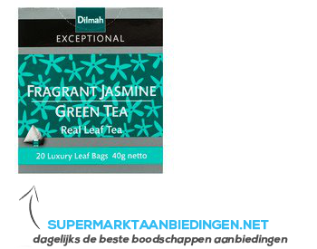 Dilmah Fragant jasmine green tea 1-kops aanbieding