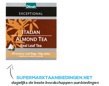 Dilmah Italian almond tea 1-kops aanbieding