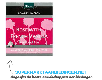 Dilmah Rose with French vanilla tea 1-kops aanbieding