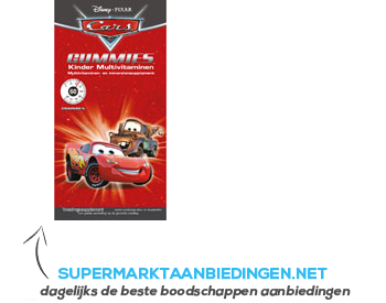 Disney Kinder multivitaminen gummies Cars aanbieding