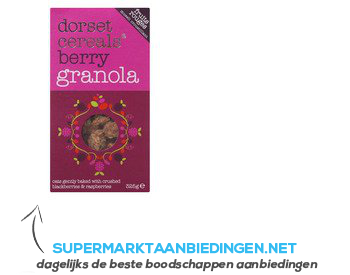 Dorset Cereals berry granola aanbieding