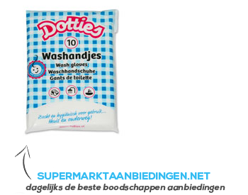 Dotties Droge wegwerp washandjes aanbieding