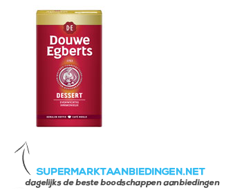 Douwe Egberts Dessert gemalen koffie aanbieding