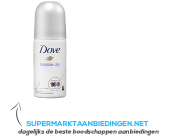 Dove Deodorant roller invisible dry aanbieding