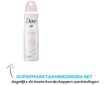 Dove Deodorant spray soft feel aanbieding