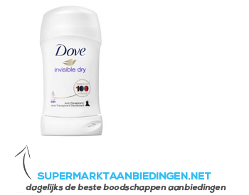 Dove Deodorant stick invisible dry aanbieding