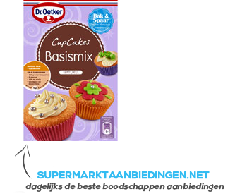Dr. Oetker Basismix voor cupcakes naturel aanbieding