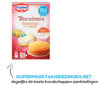 Dr. Oetker Biscuitmix basismix voor taart aanbieding