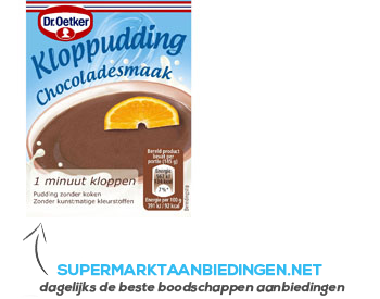 Dr. Oetker Kloppudding chocolade aanbieding