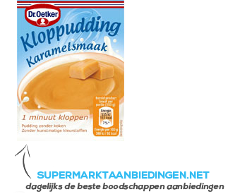 Dr. Oetker Kloppudding karamel aanbieding