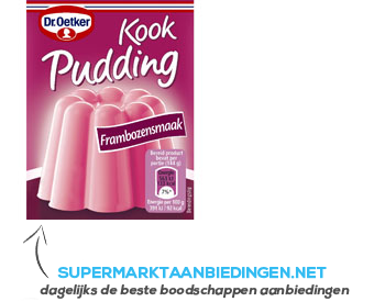 Dr. Oetker Kookpudding framboos aanbieding