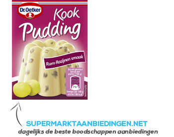 Dr. Oetker Kookpudding rum rozijnen aanbieding