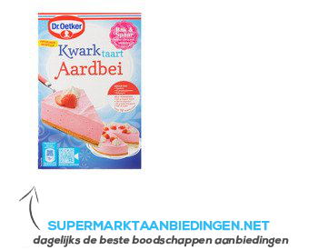 Dr. Oetker Kwarktaart aardbeien met bodem aanbieding