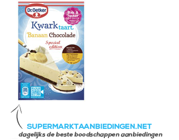Dr. Oetker Kwarktaart banaan-choco special edition aanbieding