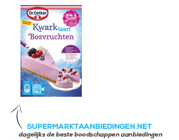 Dr. Oetker Kwarktaart bosvruchten met bodem aanbieding