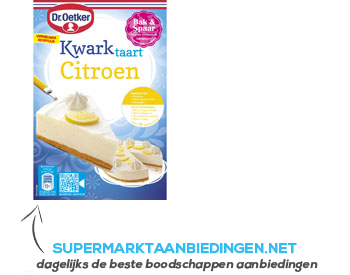 Dr. Oetker Kwarktaart citroen met bodem aanbieding