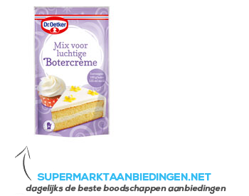 Dr. Oetker Mix voor luchtige botercrème aanbieding