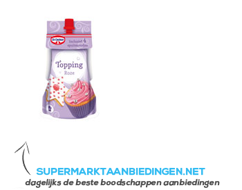 Dr. Oetker Topping roze aanbieding