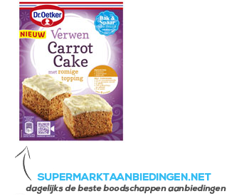 Dr. Oetker Verwen carrot cake aanbieding