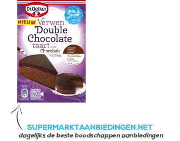 Dr. Oetker Verwen dubbele chocoladetaart aanbieding