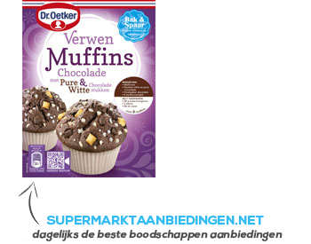 Dr. Oetker Verwen muffins met chocolade aanbieding