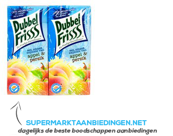 DubbelFrisss Appel & perzik multipack