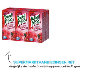 DubbelFrisss Framboos & cranberry multipack aanbieding