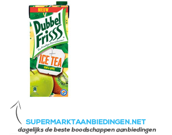 DubbelFrisss Ice tea kiwi & appel aanbieding